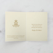 カトリック 聖母マリア 花の誕生日カード カード (内部)