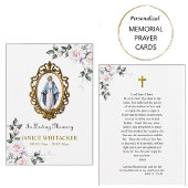 カトリック 聖母マリア 追悼 祈祷カード プレイスカード