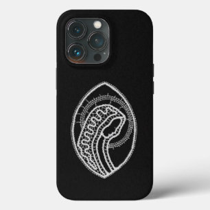 カトリック 聖母マリア 黒地に白いレース iPhone 13 PROケース