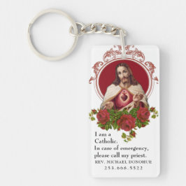 カトリックIDイエス·キーチの宗教的聖なるハート キーホルダー