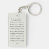 カトリックIDヴァージンメアリーベビーイエズピンクローズ キーホルダー (裏面)