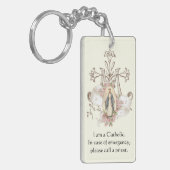 カトリックID宗教賛美ヴァージンマリーキーチェーン キーホルダー (正面左)