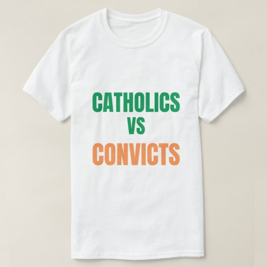 カトリックvs受刑者のシャツ tシャツ (デザイン正面)
