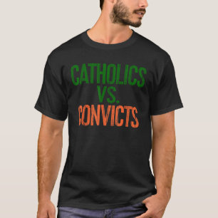 カトリックvs囚人サッカーファンレトロGif Tシャツ