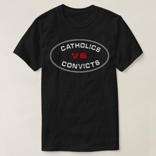 カトリックvs囚人レトロ1988ゲーム tシャツ (デザイン正面)