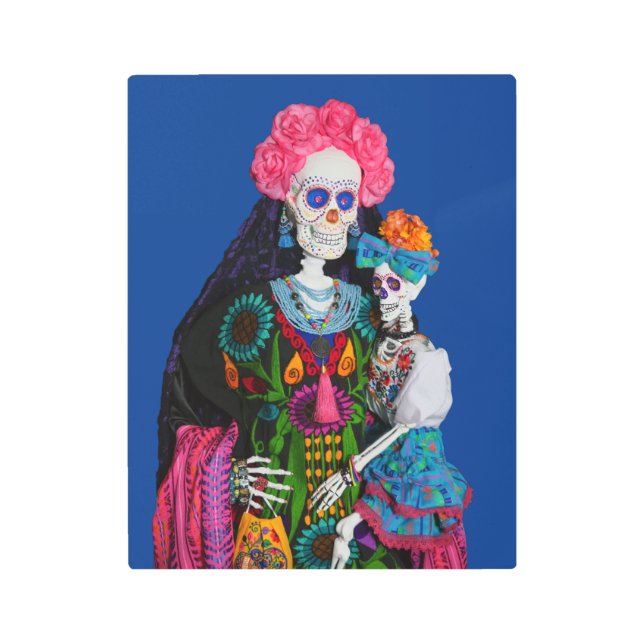 カトリナアンドカラベラチャイルドシュガースカルキャンバス メタルプリント (正面)