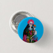 カトリナアンドカラベラチャイルドシュガースカルキャンバス 缶バッジ (正面&裏面)