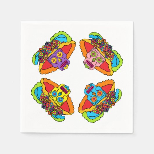 カトリナシュガースカル スタンダードカクテルナプキン (正面)