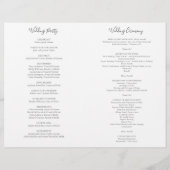 カトリーナカソリッ結婚クの一括式典プログラム (裏面)