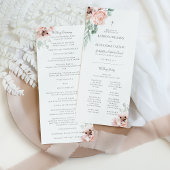 カトリーナピンクフローラカトリック結婚式 プログラムミサ