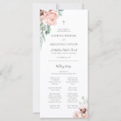 カトリーナピンクフローラカトリック結婚式 プログラムミサ (正面)