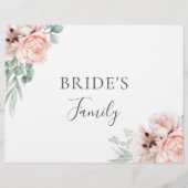 カトリーナピンクフローラ花嫁の家族結婚のサイン (正面)