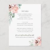 カトリーナピンク結婚フローラズゲスト詳細 エンクロージャーカード (正面)