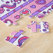 カトリーナ名ピンクパープルジグソーパズル ジグソーパズル (側面)