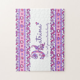 カトリーナ名ピンクパープルジグソーパズル ジグソーパズル