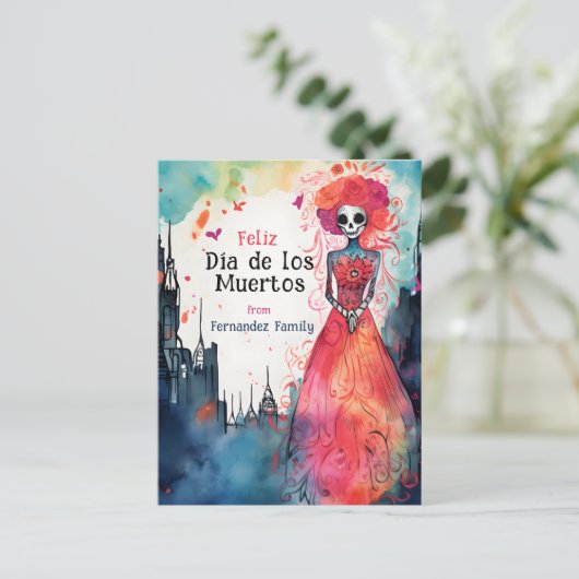 カトリーナ夫人の水彩咲くオマージュ ポストカード (スタンド正面)