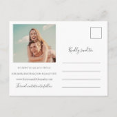 カトリーナ・クリスチャン・クロス・グリーンSave the Date 案内ポストカード (裏面)