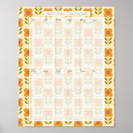 カトリーナ・レッグの誕生日カレンダー パーぺチュアル エバーグリーン ポスター (正面)