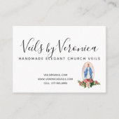 カトリ伝統的ックヴァージンマリー宗教バラ 名刺 (正面)