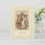 カトリ伝統的ックヴィンテージ結婚式招待状 招待状 (スタンド正面)