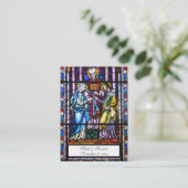 カトリ結婚ックのステンドグラス聖書 名刺 (スタンド正面)