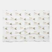 カトレドッグヘラー(赤い白) キッチンタオル (横)