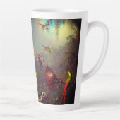 カトレヤオーキッドと3つのハミングバードのヒード カフェラテマグ (右)