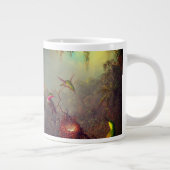 カトレヤオーキッドと3つのハミングバードのヒード ジャンボコーヒーマグカップ (右)