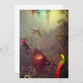 カトレヤオーキッドと3つのハミングバードのヒード セーブザデート (正面/裏面)