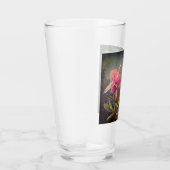 カトレヤオーキッドと3つのハミングバードのヒード タンブラーグラス (右)