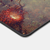 カトレヤオーキッドと3つのハミングバードのヒード デスクマット (コーナー)