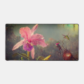 カトレヤオーキッドと3つのハミングバードのヒード デスクマット (正面)