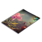 カトレヤオーキッドと3つのハミングバードのヒード ノートブック (左側)