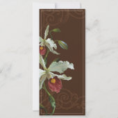 カトレヤオーキッドチューペブラウン – 結婚式招待状 招待状 (裏面)