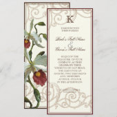 カトレヤオーキッドチューペブラウン – 結婚式招待状 招待状 (正面/裏面)