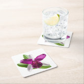 カトレヤオーキッドフラワー スクエアペーパーコースター (インサイチュ)