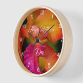 カトレヤオーキッドポートレート 壁時計 (傾斜)