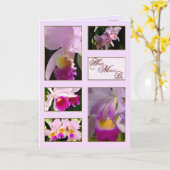 カトレヤオーキッドマザーズデーグリーティングカード カード (黄色い花)