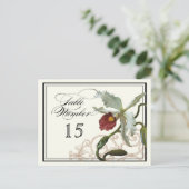 カトレヤオーキッドルーペ – テーブルプレイスカード番号 ポストカード (スタンド正面)