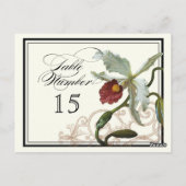 カトレヤオーキッドルーペ – テーブルプレイスカード番号 ポストカード (裏面)