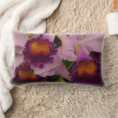 カトレヤハイブリッドオーキッド装飾用クッション ランバークッション (ブランケット)