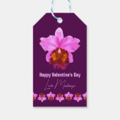 カトレヤパーソナライズされたオーキッドモチーフプリント ギフトタグ (裏面)