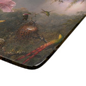 カトレヤ・オーキッドと3羽のハミングバード（ヒード） カッティングボード (角)