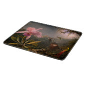 カトレヤ・オーキッドと3羽のハミングバード（ヒード） カッティングボード (角)