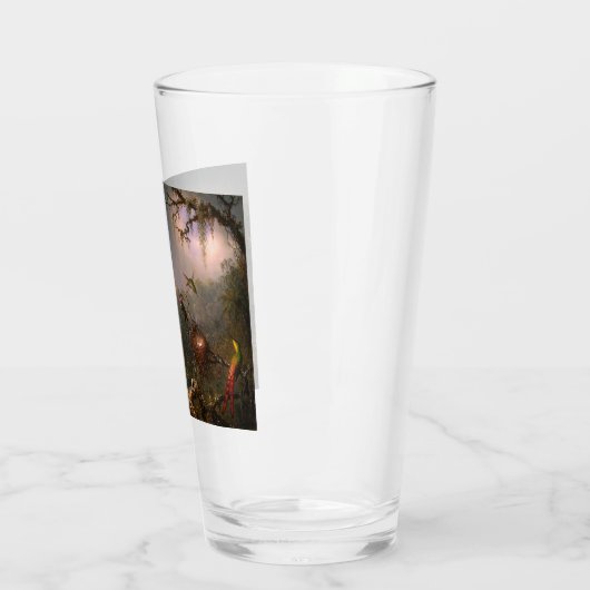 カトレヤ・オーキッドと3羽のハミングバード(ヒード) タンブラーグラス (左)