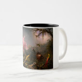 カトレヤ・オーキッドと3羽のハミングバード(ヒード) ツートーンマグカップ (正面右)