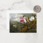 カトレヤ・オーキッド、ハミングバード2羽、カブトムシ ノートカード (正面/裏面インサイチュ)