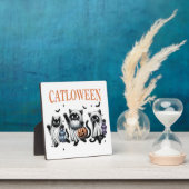 カトロウィーンハロウィーンのテーブルトップサイン フォトプラーク (インサイチュ)
