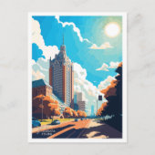 カトヴィースポーランドアートヴィンテージトラベルイラストレーション ポストカード (正面)