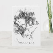 カト伝統的リック悔やみや弔慰のマスサファリング十字架  カード (正面)